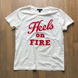 Heels on Fire J Crew Tee
